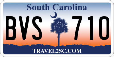 SC license plate BVS710