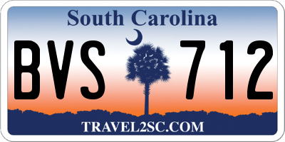 SC license plate BVS712