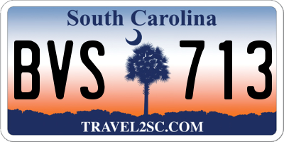 SC license plate BVS713