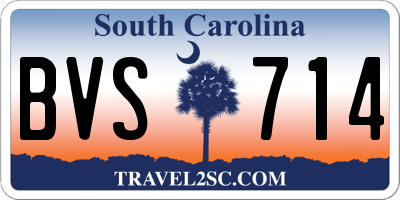 SC license plate BVS714