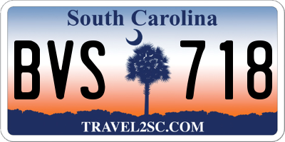 SC license plate BVS718