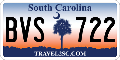 SC license plate BVS722