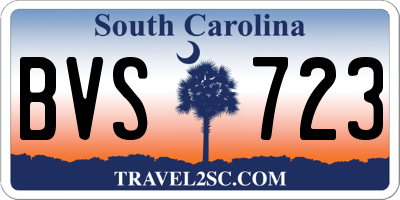 SC license plate BVS723