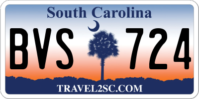 SC license plate BVS724