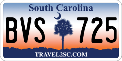 SC license plate BVS725