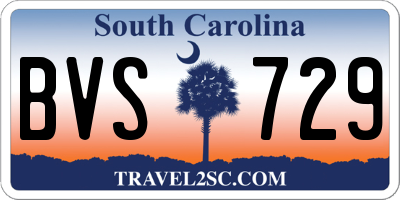SC license plate BVS729