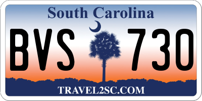 SC license plate BVS730