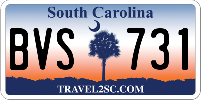 SC license plate BVS731