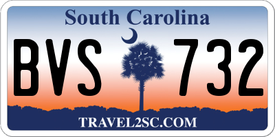 SC license plate BVS732