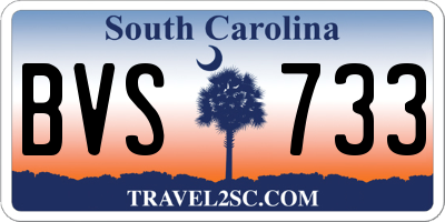 SC license plate BVS733