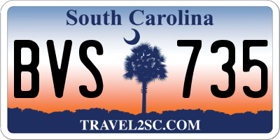 SC license plate BVS735