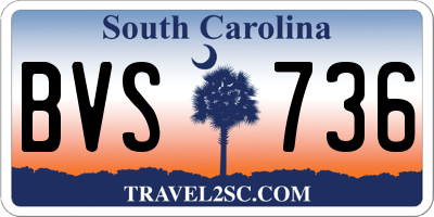 SC license plate BVS736