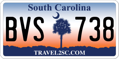 SC license plate BVS738