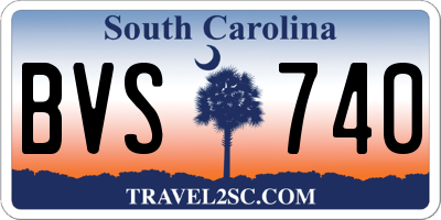 SC license plate BVS740