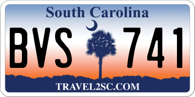 SC license plate BVS741