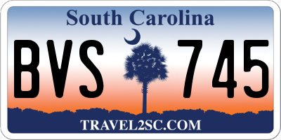 SC license plate BVS745