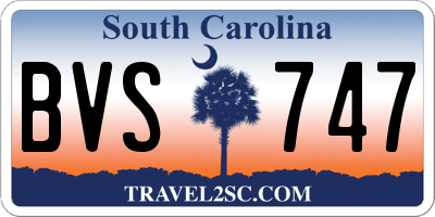 SC license plate BVS747