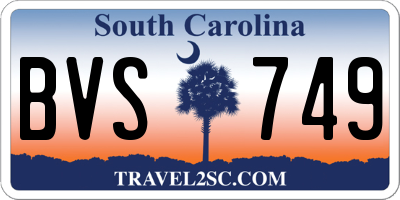 SC license plate BVS749