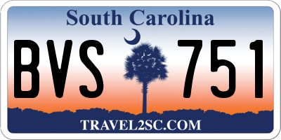 SC license plate BVS751