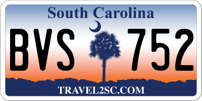 SC license plate BVS752