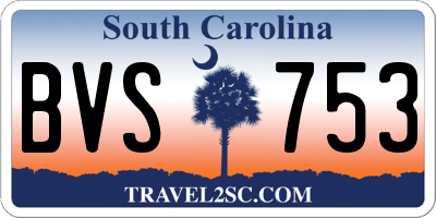 SC license plate BVS753