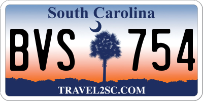 SC license plate BVS754