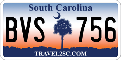 SC license plate BVS756