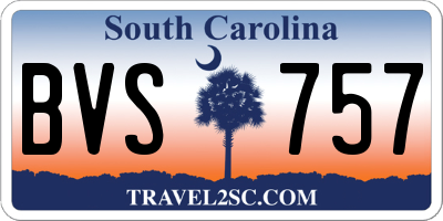SC license plate BVS757