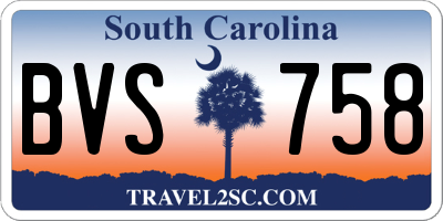 SC license plate BVS758
