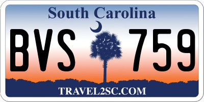 SC license plate BVS759