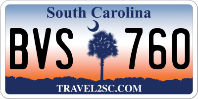 SC license plate BVS760