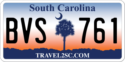 SC license plate BVS761