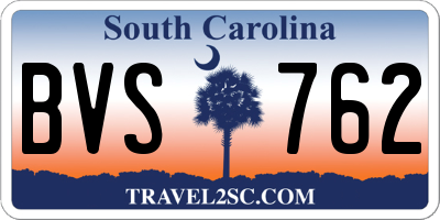 SC license plate BVS762
