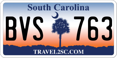SC license plate BVS763