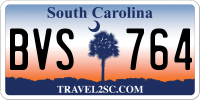 SC license plate BVS764