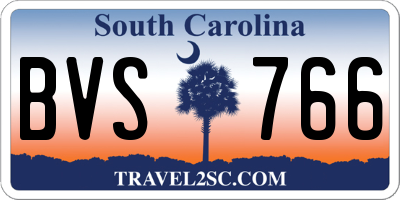 SC license plate BVS766
