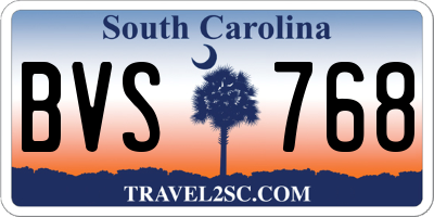SC license plate BVS768