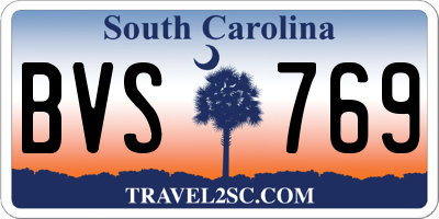 SC license plate BVS769