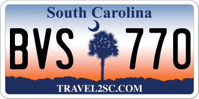 SC license plate BVS770