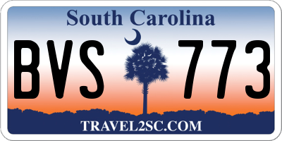 SC license plate BVS773
