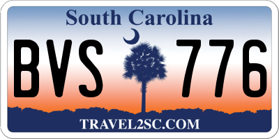 SC license plate BVS776