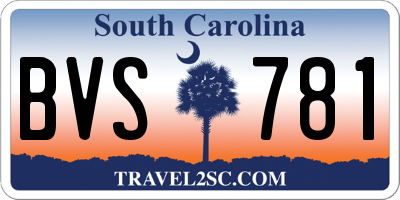 SC license plate BVS781