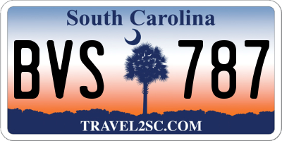 SC license plate BVS787