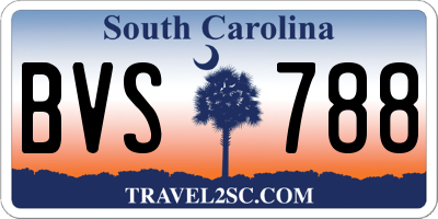 SC license plate BVS788