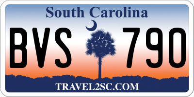 SC license plate BVS790