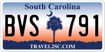 SC license plate BVS791