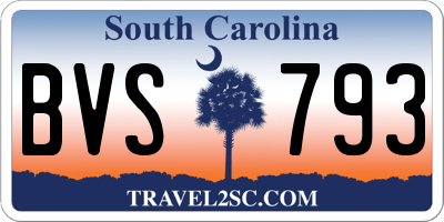 SC license plate BVS793