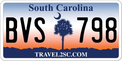 SC license plate BVS798