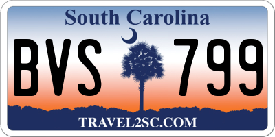 SC license plate BVS799
