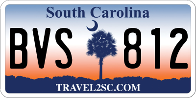 SC license plate BVS812